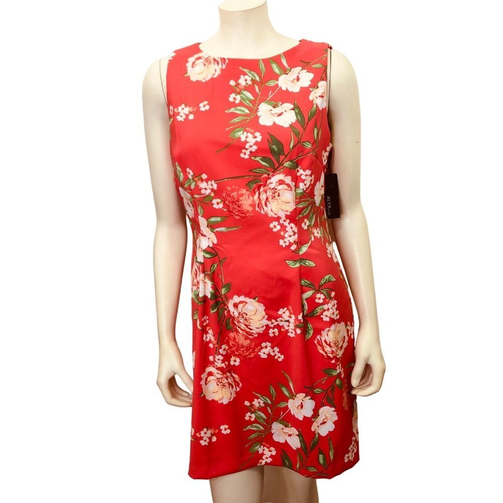 ALYX FLORAL SHEATH SLEEVELESS DRESS SZ 14P NWT